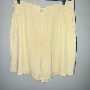 Tommy Bahama Silk Tailored Shorts Women 12 |‎ High Waist Cream Resort Vacation